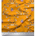thumbnail image 1 of Soimoi polyester Crepe Fabric Butterfly & Wildflower Floral Fabric Prints By Yard 52 Inch Wide, 1 of 1
