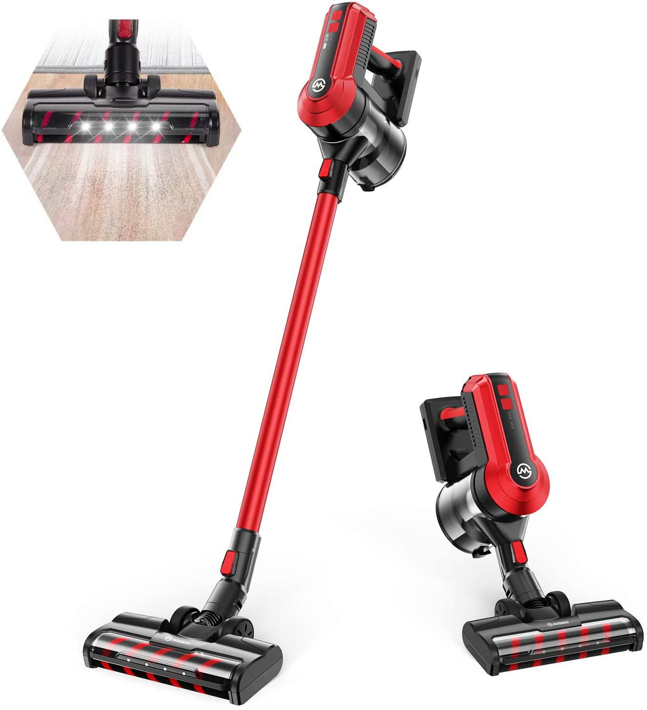 Moosoo K23 Cordless Vacuum 4in1 Stick Vacuum with 3 Suction Modes for