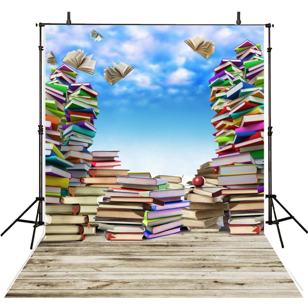 MOHome Polyster 5x7ft Books Photography Backdrops For Kids Photo
