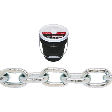 Campbell Low Carbon Steel Proof Coil Chain - Zinc Plated 1/2 x 40 4500 Lb Load
