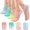 Blue,pink,green,yellow, variant on 4 Pairs Pilates Socks with Grips for Women X-Cross Straps Non Skid Yoga Grippy Socks Anti Slip Pilates Barre Home