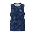 thumbnail image 2 of Easygdp Snowflake Dark Blue Men's Mesh Basketball Jersey Quick Drying Sleeveless Shirts Fitted Muscle Tank Tops Sport Round Neck T-Shirt - Small, 2 of 9