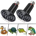 thumbnail image 1 of Heat Lamps 2PCS Reptile Lamp Tortoise Lamp Heater E27 Animals Infrared Bulb Ceramic Heater for Reptiles and Amphibians,Snake,Birds,Turtle (100W), 1 of 5