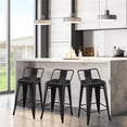 thumbnail image 3 of Yaheetech 24'' H Metal Bar Stools, Set of 4, Black, 3 of 10