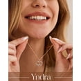 thumbnail image 2 of Yndra Rose Gold Plated Heart Necklace for Women,S925 Sterling Silver Birthstone Butterfly Pendant Necklace,Jewelry Gift for Her Wife Mom Girlfriend,Birthday Mother’s Day Gift, 2 of 10