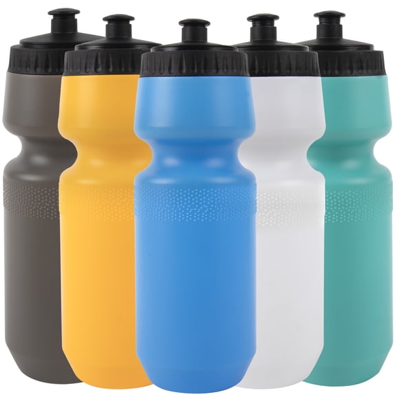 Trail maker Reusable Leakproof Water Bottles, 25 Oz. BPA Free Pull Top Cap & Squeeze for Water & Sports Drinks, 50 Pack