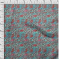 thumbnail image 3 of oneOone Polyester Lycra Teal Green Fabric Batik Fabric For Sewing Printed Craft Fabric By The Yard 56 Inch Wide - 5O, 3 of 4