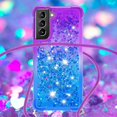 thumbnail image 4 of Funda para Samsung Galaxy S21 Plus 5G Brillantina Líquida Divertida Reluciente y con Cristales en Movimiento Cuerpo Cruzado con Cordón Ajustable, 4 of 5