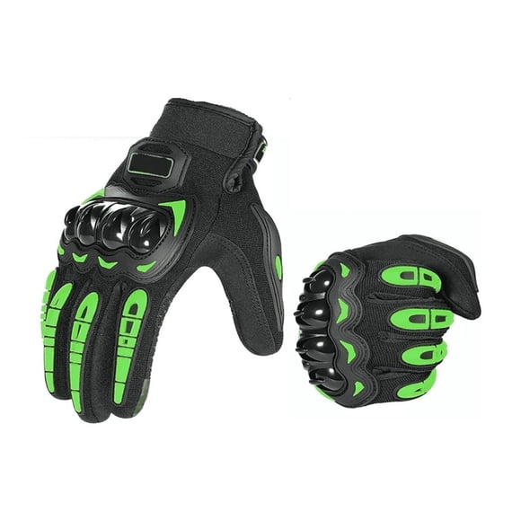 Guantes Protección Para Moto Pantalla Táctil Antideslizante Negro/Verde  talla XL
