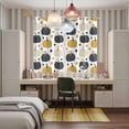 thumbnail image 6 of Curtains 63 Inch Length 2 Panels, Blue Yellow Fall Grommets Window Treatment Curtain, Thanksgiving Pumpkins Star Thermal Curtains Drapes for Living Room/Bathroom, 6 of 9