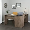 thumbnail image 2 of Prepac Home Office L-Shaped Executive Computer Desk, Drifted Gray, 2 of 11