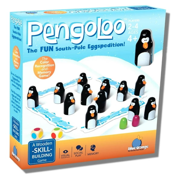Orange Jeux Bleu Pingouin Primé Jeu en Bois de Construction d'Habiletés Mémoire Reconnaissance des Couleurs pour Enfants