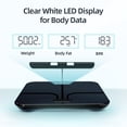 thumbnail image 3 of Báscula inteligente Fitdays para grasa corporal | Tecnología avanzada de 8 electrodos para IMC/20+ | LED a todo color y alta precisión | Báscula de baño para fitness y pérdida de peso | (FI2211WB-BLAC, 3 of 5