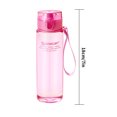 thumbnail image 4 of Bearachild Hervidor de agua de plástico a prueba de fugas botella de bebida portátil para actividades al aire libre, rosa transparente, 400 ml Type2 NO2, 4 of 6