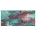thumbnail image 4 of WOBOGO Teal and Burgundy Gilt Pattern Acrylic Pen Holder 4 Compartments Clear Pencil Organizer Makeup Brush Storage Case, 4 of 7