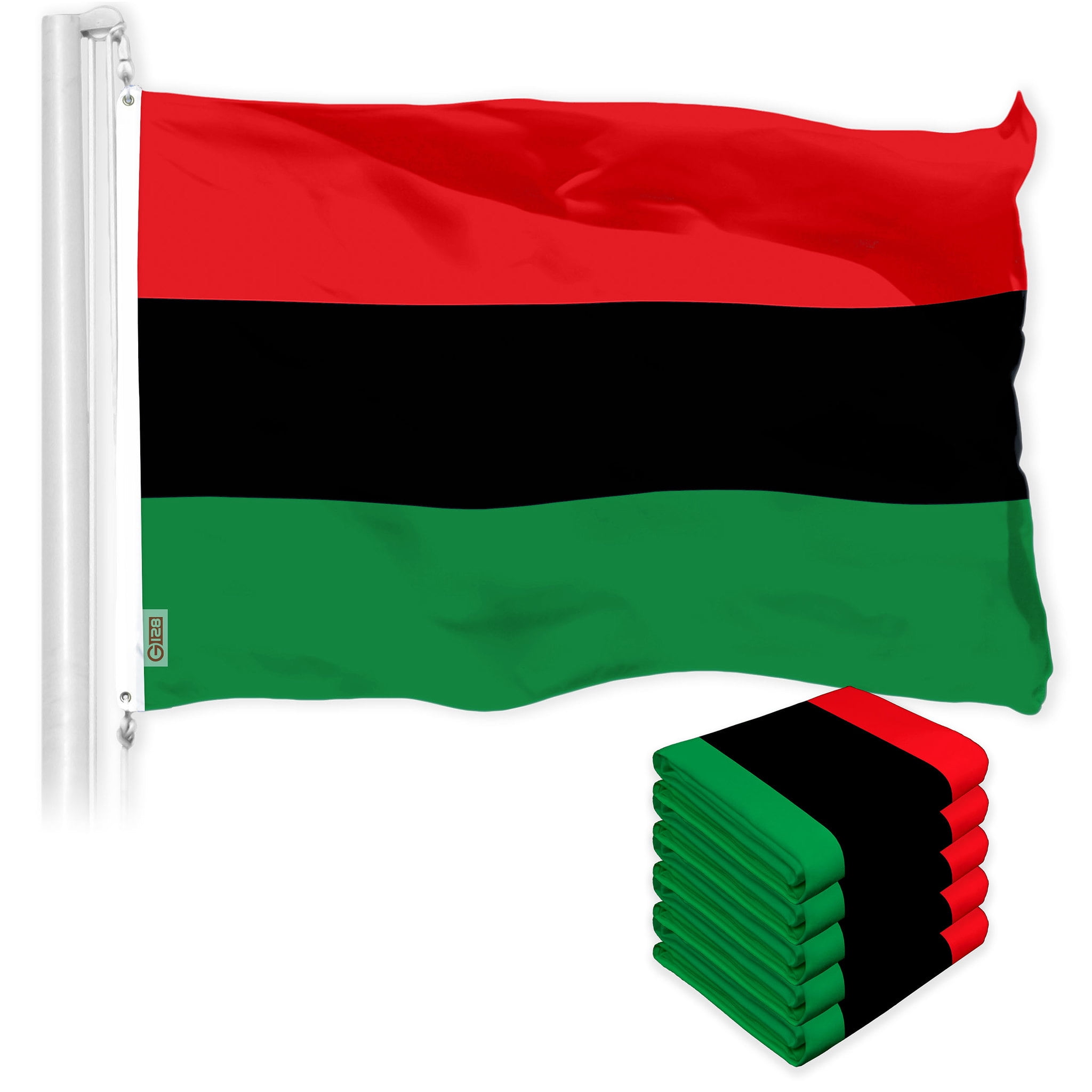 G128 10 Pack: Pan African Flag | 3x5 Ft | LiteWeave Pro Series