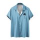 thumbnail image 1 of Camisas de Manga Larga para Hombres Blusa Cómoda de Cuello de Impresión, Camisa Casual de Poliéster para Uso Diario, de Fiesta Y de Primavera de Verano, 1 of 4
