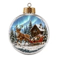 thumbnail image 2 of Glowing Christmas Story Ornament, Mini Diorama Ball Ornament, 3.94 Inch Holiday Hanging Decoration, Lighted or Non-Lighted Christmas Scene, Snowman Angel Santa Tree Reindeer Train, 2 of 8