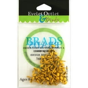 Eyelet Outlet Round Brads 4Mm 70/Pkg-Yellow