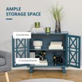 thumbnail image 4 of HOMCOM Storage Cabinet with Fretwork Doors Shelf Modern Sideboard Buffet, 4 of 10