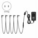 thumbnail image 1 of Adaptador de fuente de alimentación para pedal de guitarra, 9 V CC, punta negativa, 5 vías, cables de conexión en cadena para pedal de efectos de guitarra, enchufe estadounidense, 1 of 8