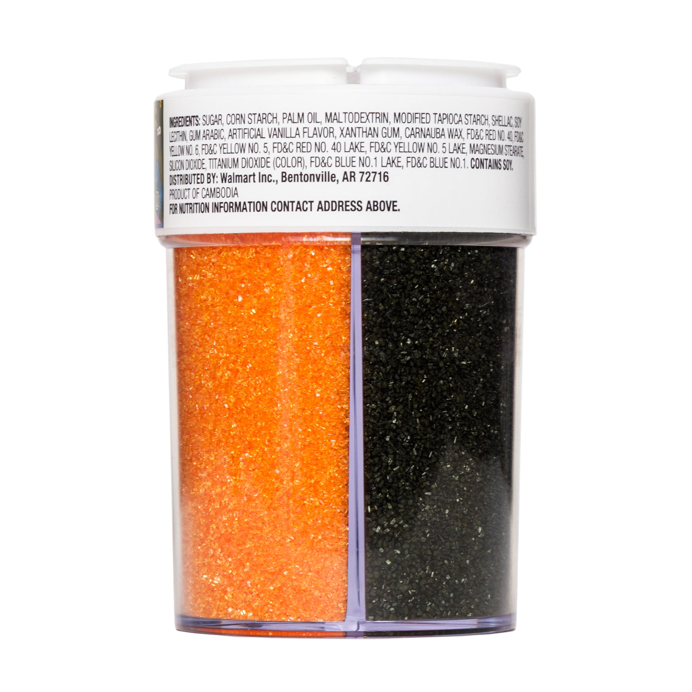 Great Value Sprinkles 4- Cell Halloween Multicolor Sanding Sugar & Sprinkle Mix, 4.4 oz