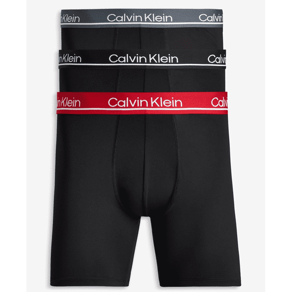 Calvin Klein BLACK ASSORTED Men's 3-Pack Moisture-Wicking Briefs, US X-Large
