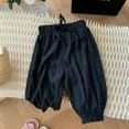 thumbnail image 2 of Otqutp Lightweight Trousers for Children Girls Summer Solid Color Pants Bundle Mouth Casual Pants Draping Ice Silk Pants 0 To 6 Years, 2 of 5