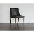 thumbnail image 2 of Sunpan Halden 20" Modern Faux Leather and Steel Dining Chair in Vintage Black, 2 of 8