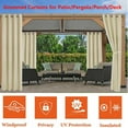 thumbnail image 2 of (2 Panel) SHANNA Outdoor Curtains for Patio Waterproof Cabana Grommet Curtain Panels, Gray, 52 x 94 inch, Set of 2, 2 of 22