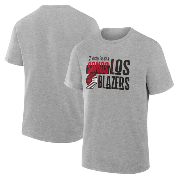 Men's Gray Portland Trail Blazers Noches Training T-Shirt