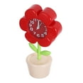 thumbnail image 6 of STRANDCHIC Red Flower Alarm Clock with Silent Movement, Portable Bedside Table Clock for Home and Office Decor, 6 of 8