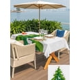 thumbnail image 4 of Outdoor Tablecloth with Umbrella Hole and Zipper, Green Christmas Tree Rectangle Table Cloth 54x80 Inch Waterproof Tablecloth, Xmas Reindeer Modern Abstract Art Picnic Table Cover for Patio Camping, 4 of 7