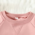 thumbnail image 5 of TOWED22 Toddler Baby Boys Fall Outfits Long Sleeve Pull On Sweatshirt Elastic Waist Pants 2Pcs Solid Clothes Set(Pink,24-36 M), 5 of 5