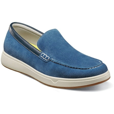 

Men s Florsheim Heist Moc Toe Venetian Loafer Walking Shoes Blue Suede 14388-461