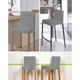 thumbnail image 5 of Black White Stripe Bar Stool Covers Set of 6, Modern Minimalist Geometric Striped Stretch Washable Bar Chair Covers with Backs, Removable Pub Counter Height Chair Cover for Kitchen Dining Room Cafe, 5 of 7
