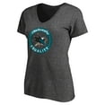thumbnail image 2 of Women's Heather Gray San Jose Sharks #WeSkateFor V-Neck T-Shirt, 2 of 3
