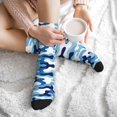 thumbnail image 7 of Mens Crew Socks Womens Blue Camouflage Workout Training Athletic Socks, 7 of 7