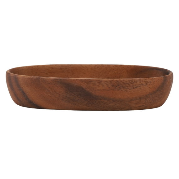Wooden Salad Bowl Multipurpose Large Capacity Wooden Boat Shaped Bowl for Food Bread Fruits Snack Dessert 22x8.5x4.5cm / 8.7x3.3x1.8in