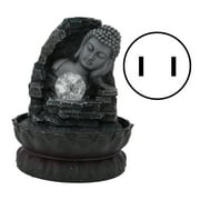 Resin Water Fountain Ornaments Sleeping Buddha Statue Indoor Waterscape Home Decor GiftUS Plug 110V