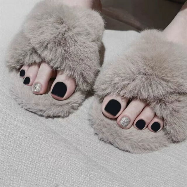 5 uds. De uñas postizas de color rojo vino para mujer, cubierta completa de diamantes, uñas postizas de moda para pies artificiales