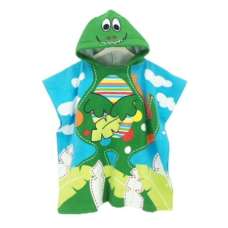 

Kids Bath Beach Soft Cotton Yarn Hooded Towel Wrap Cartoon Cape Shower Pool Robe Poncho Type 1