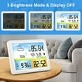 thumbnail image 6 of Indoor Outdoor Thermometer Hygrometer, Wireless Weather Station, Color Display Digital Alarm Clock Weather Forecast, 6 of 8