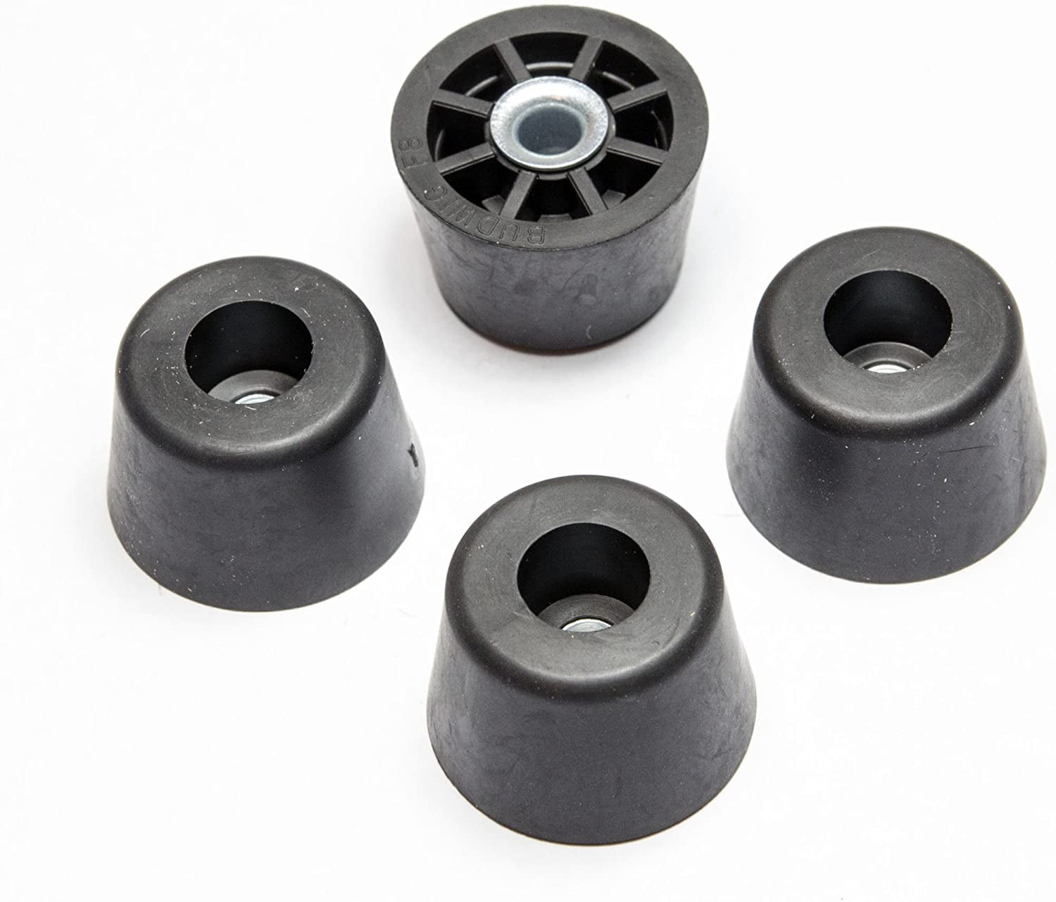 4 LARGE EXTRA TALL  1" H X 1" W ROUND RUBBER FEET BUMPERS 