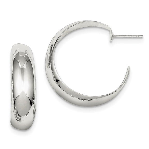 Sterling Silver Fancy Hoop Earrings - 7.3 Grams - Measures 35x35mm Wide