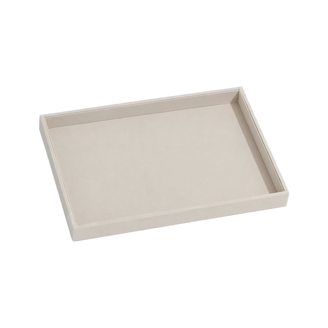 Becaristey Odorless And Wide Display Space Jewelry Display Tray For Bracelet And Rings Beige 1Set