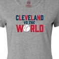 thumbnail image 4 of Inktastic Cleveland Vs. the World Blue and Red with Baseball Women's T-Shirt, 4 of 5