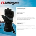 thumbnail image 4 of HOTFINGERS Men's Snow-Line Waterproof Gloves, Color: Black/Dark Gray, Size: M, 4 of 6