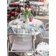 thumbnail image 4 of Outdoor Tablecloth with Umbrella Hole and Zipper, Blue Pumpkins Fall Round Table Cloth 60 Inch Waterproof Tablecloth, Thanksgiving Botanical Vintage Picnic Table Cover for Patio Camping, 4 of 7