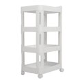 thumbnail image 3 of 4-Tier Utility Storage Cart, Mobile Utility Cart, Multi Purpose Storage Trolley With Wheels, Large Capacity Rolling Cart Organizer For Kitchen, Bathroom, Living Room, Bedroom, 3 of 8